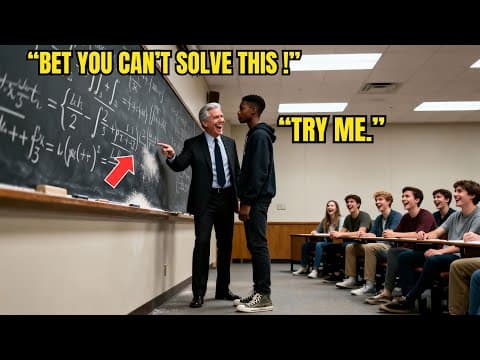 Prof Doesn't Know Black Student Is Math Prodigy — Sets 'Impossible' Equation to Mock Him, Regrets It