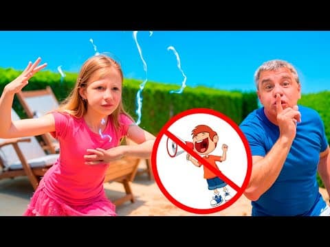 Nastya and dad learn rules of conduct in the Hotel