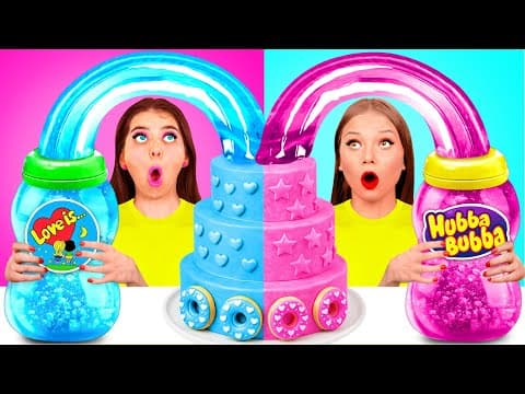 Pink VS Blue Cake Decorating Challenge | Funny Situations and Fails