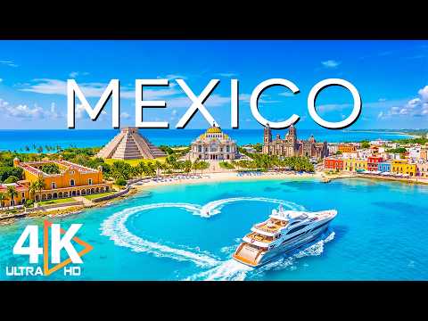 Mexico 4K 🇲🇽 | Cancun Beaches, Tulum Ruins & Caribbean Paradise Escape | Deep House Mix 2026