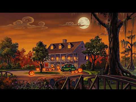 spooky mystery mansion in autumn with 1950s oldies playing in another room | relax & sleep 🎃🌙
