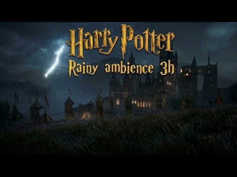 Hogwarts Rainy Ambience 🌧️ Harry Potter | 3 Hours Relaxing Rain Sounds
