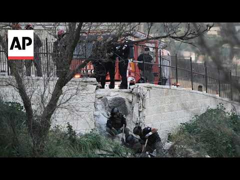 Fragments of an Iran missile strike hit the Old City in Jerusalem