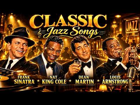 Best of Frank Sinatra, Nat King Cole, Dean Martin & Louis Armstrong 🥃 Smooth Crooner Classics