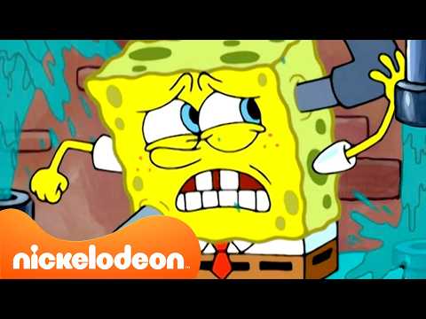 كل مرة دمر فيها سبونج بوب منزلاً في قاع الهامور 🏠 | 10 دقائق | سبونج بوب | Nickelodeon Arabia