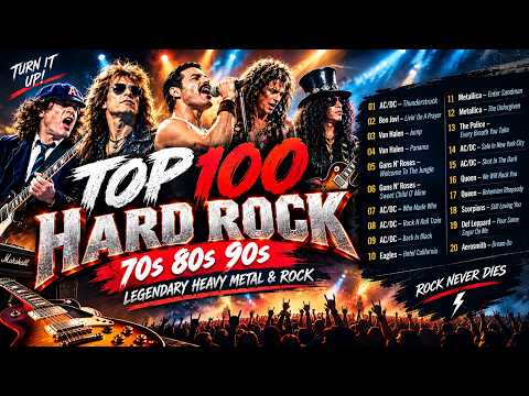 CLASSIC HARD ROCK 🔥 100 Greatest Rock Anthems of the 80s & 90s | AC/DC, Metallica, Bon Jovi & More