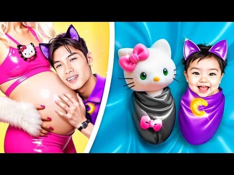 My Parents Are Catnap and Hello Kitty! Nerd Wished to Become a Dark Hello Kitty!