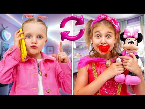 تلعب الفتيات ويتبادلن الحياة لمدة 24 ساعة