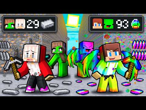 JJ and Mikey vs Wives: RAINBOW GODS vs POOR MINE BATTLE In Minecraft - Maizen