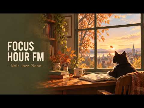 Cozy Autumn Jazz Piano 🍂 1 Hour of Noir Jazz for Study, Work & Reading