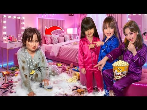 سندريلا ملك الفقيرة واخواتها الاغنياء الامير عمل حفلة للبنات وطردوها! 