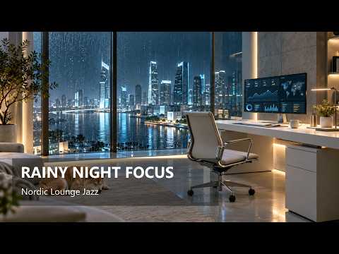 Rainy Night Jazz 🌧️ 90 Min Nordic Lounge Music for Focus, Work & Stress Relief