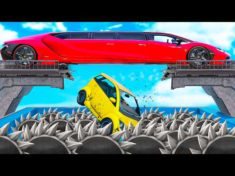 BIGGEST GTA 5 CARS Test On A BROKEN BRIDGE
