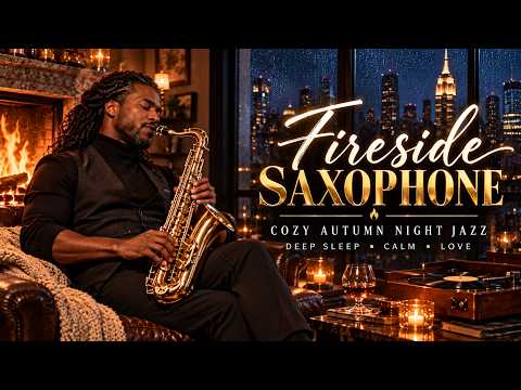 Cozy Fireside Saxophone 🔥 Stay Close, The Night Is Long | Romantic Jazz for Love &amp; Deep Sleep