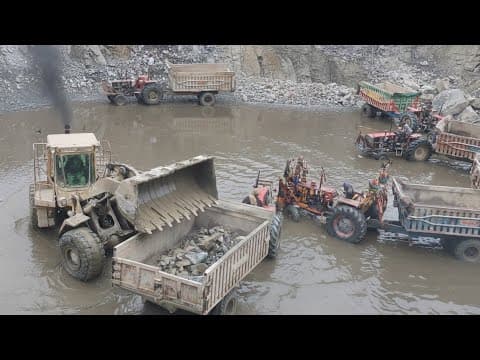 Caterpillar Laodar & Bigger Dumper & Trolley Load up: Mountain View #mountainview 