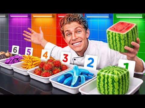 I Bought RARE Food In Every Color!