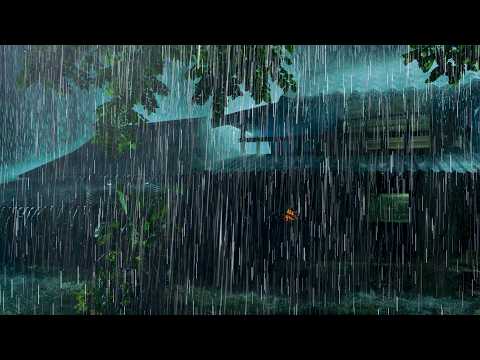 Fall Asleep FAST under 3 Minutes (NO ADS) Rain Sounds with Thunderstorm at Night Storm Ambience