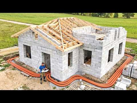 Man Builds a House ALONE 20 Minutes TIMELAPSE | Start to Finish by @Александр Сыромятников