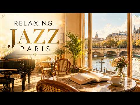 Paris Library Café 📚 Soft French Jazz for Reading, Coffee & Relaxation