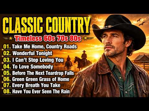 Take Me Home, Country Roads, Green Green Grass of Home | Classic Country Music Timeless 60s 70s 80s