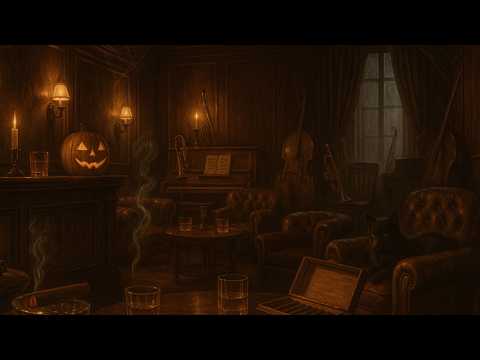 Haunted Jazz Parlor 🎃 Dark Smoky Jazz Music for Halloween Nights, Studying & Relaxing Ambiance