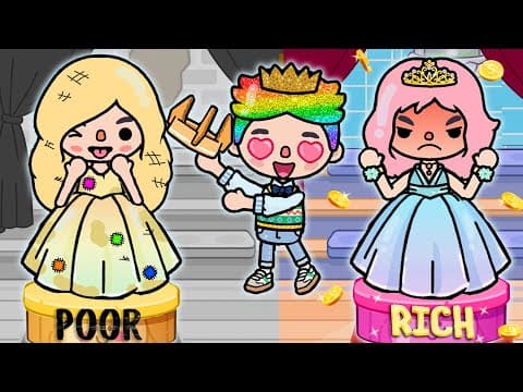 Rich and Poor Princess! Who is Happier? | Toca Life Story |Toca Boca