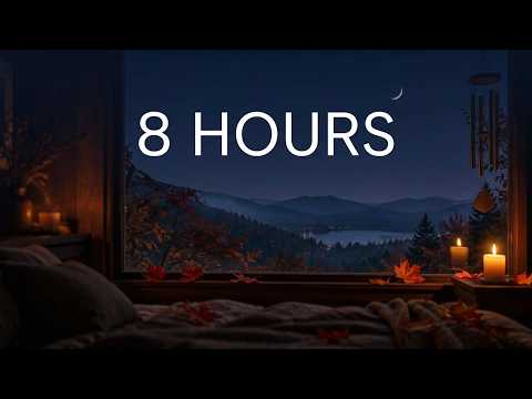Autumn Whispers • 8 Hour Deep Sleep Music, Cozy Wind Sounds & Gentle Chimes for Insomnia Relief.