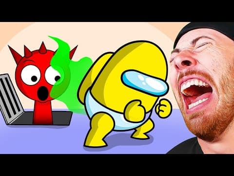 AMONG US Mini Crewmate vs SPRUNKI FAMILY! (ULTIMATE Battle Funny Animation)
