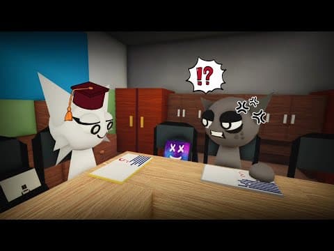 Gray and Wenda sprunki school! Roblox Animation