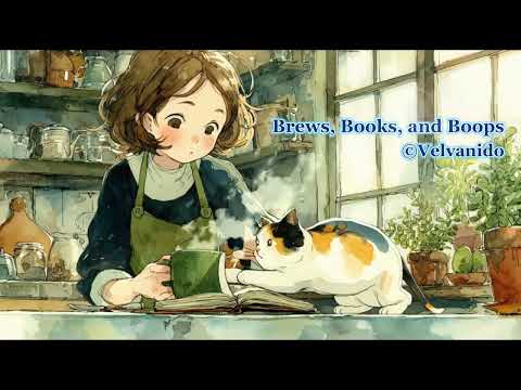 Cozy Books & Coffee Jazz 🐾 Relaxing BGM with Your Calico Friend | Slow Morning