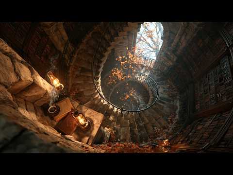 Dark Academia Music | Melancholic Piano And Autumn Ambience For Deep Focus Study In Ancient Library