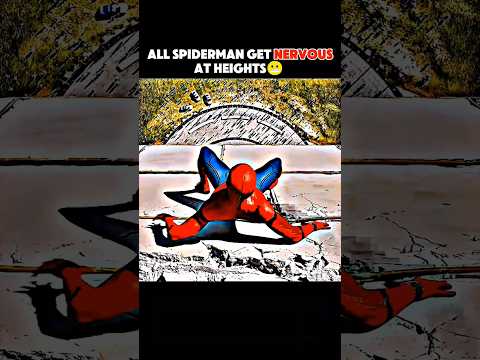 All Spiderman versions get nervous at heights meanwhile Captain america