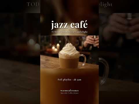 촛불 켜진 할로윈 카페의 밤 🎃🕯️ jazz café #shorts