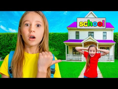 Nastya helped her friend on her first day at school
