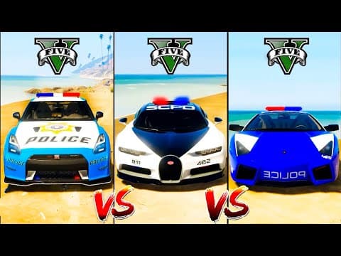 Police Bugatti vs Lamborghini vs Nissan GTR - Which is Best? GTA 5