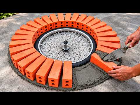 Build Bricks Around a Bicycle Wheel to Create Amazing Masterpieces — You Won't Believe the Result!