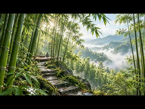 Bamboo Forest Wind &amp; Flute 🍃 3 Hours of Calming Music for Focus, Meditation &amp; Stress Relief