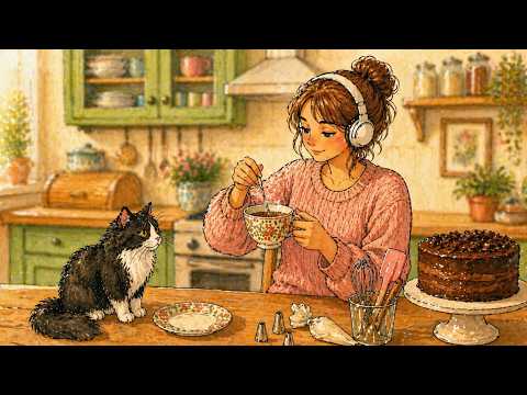 Cozy Morning Tea &amp; Cake | Playlist Soft Jazz | You're Decorating a Cake on a Quiet Morning