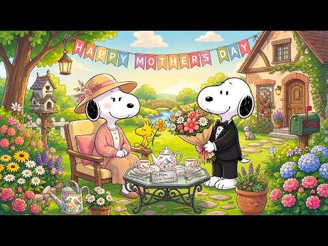 Snoopy’s Peaceful Mother's Day Spring Garden 💌🌷 Relaxing Jazz for Study, Focus & a Calm Morning 🌸