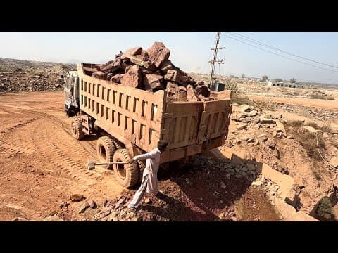 Massive Rock Dump! Hopper Jammed With Giant Stones | Extreme Stone Crushing Action