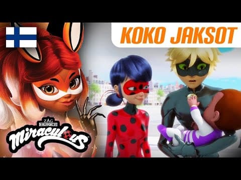 MIRACULOUS suomeksi 🇫🇮 | 🐞 KAIKKI JAKSOT - Kausi 2 Jaksot 6-8 ▶️ | 60 minuuttia | Ladybug & Cat Noir