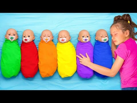 So tun, als ob: Mittagsschlaf mit sechs Baby-Puppen