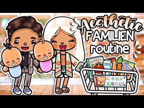 AESTHETIC FAMILY ROUTINE 🌿 | TOCA BOCA STORY | ENGLISH VOICE