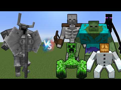 Ferrous Wroughtnaut vs Mutant Mobs - Minecraft Mob Battle