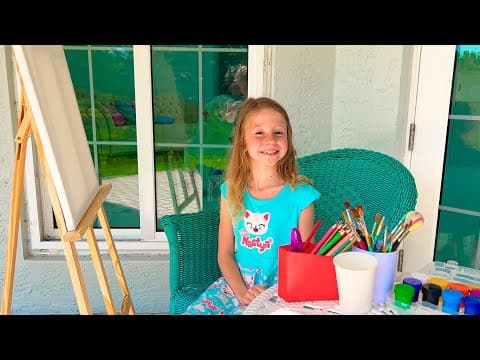 ناستيا تعلم كيفية الرسم والتلوين! مجموعة القصص عربية