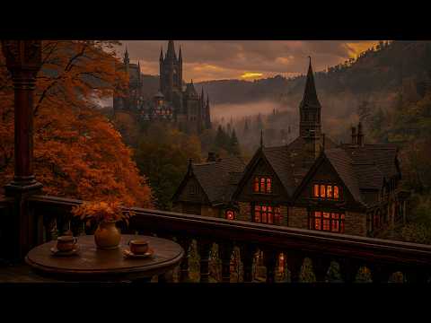 Tea Time Above the Hillside Manor & Distant Castle | Dark Academia Music for Reading, Quiet Thoughts