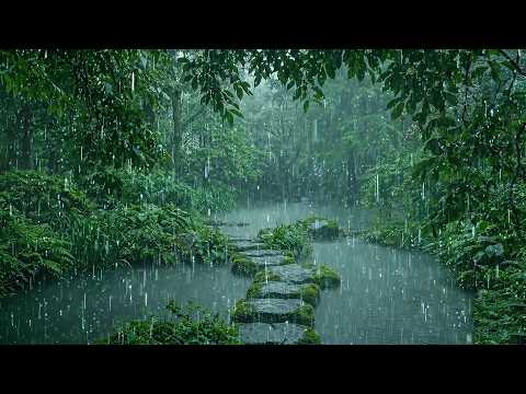 No Ads. Relieve Anxiety & Sleep Better with Gentle Rain on a Forest Lake | ASMR Nature Rain Sounds