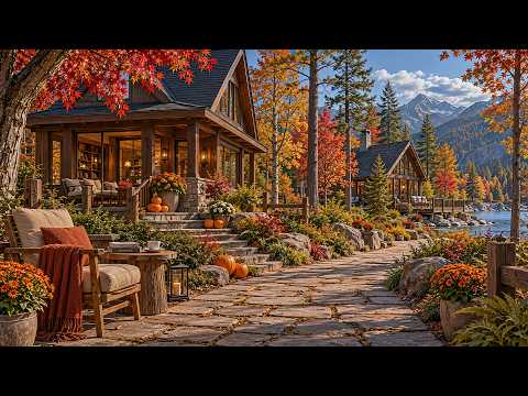 Cozy Fall Cabin Jazz 🍂 Peaceful Jazz With Forest Ambience For Reading & Relaxation