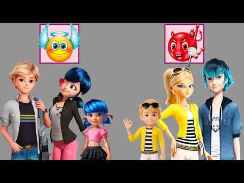 Heavenly Ladybug Family vs Dark Demon Chloe Clan | Epic Outfit Reveal