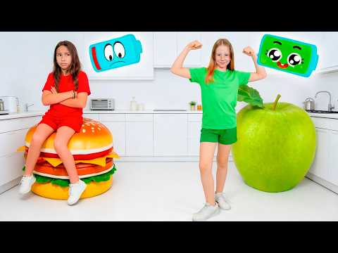 Nastya and her friend discover how to live healthily